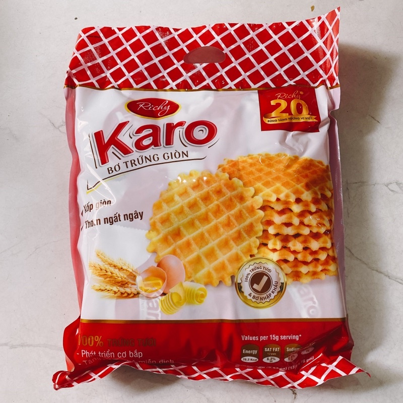 Karo bơ trứng giòn túi 270gx18