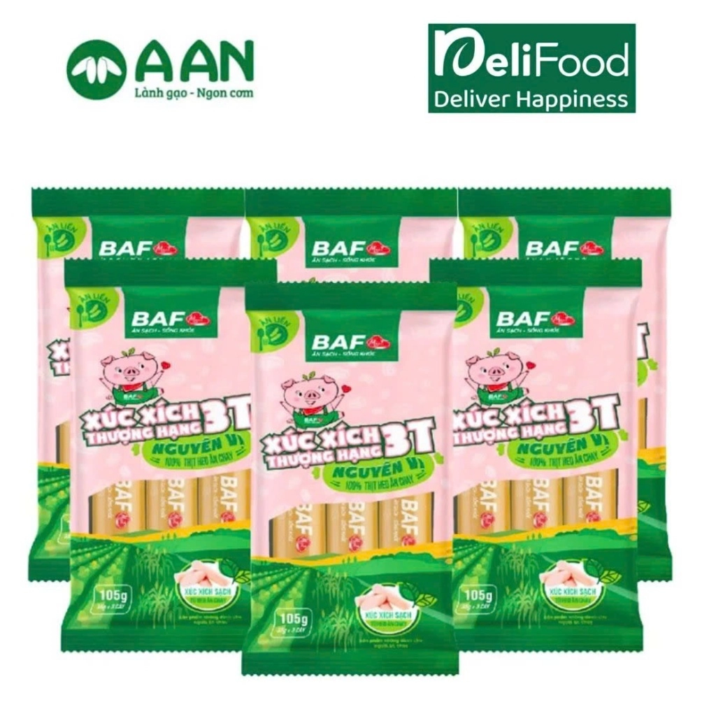 Xúc Xích Thượng Hạng 3T  Nguyên Vị 105Gr (3x35gr)