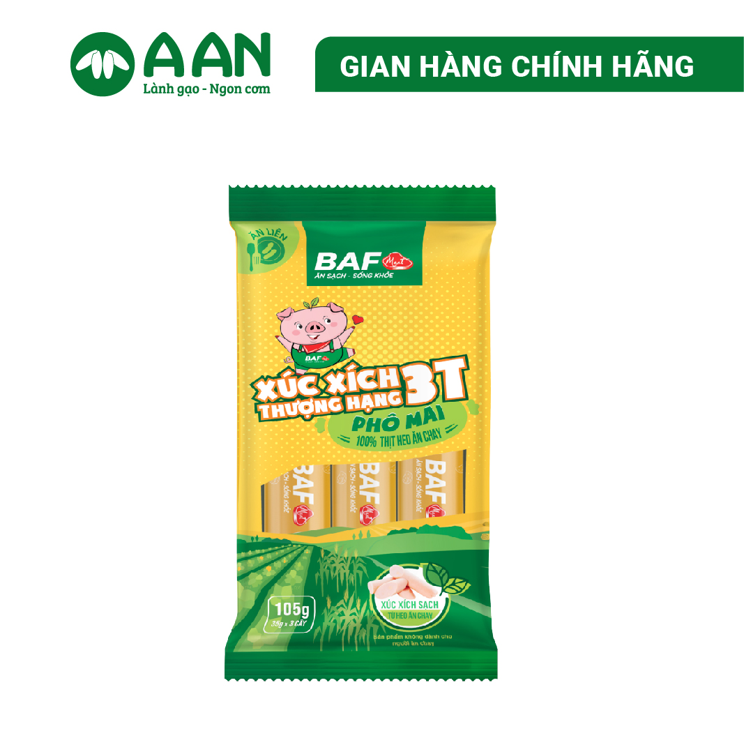 Xúc Xích Thượng Hạng 3T Phô Mai 105Gr (3x35gr)