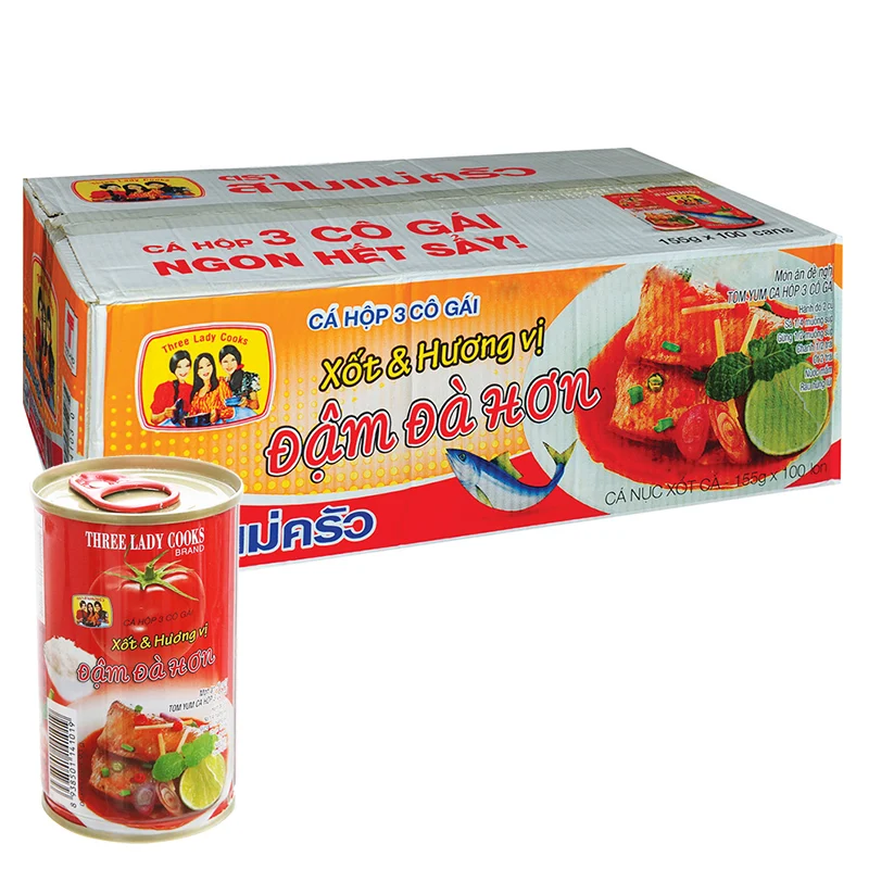 Cá hộp 3 Cô Gái 155gr nắp giật (100 lon) T100