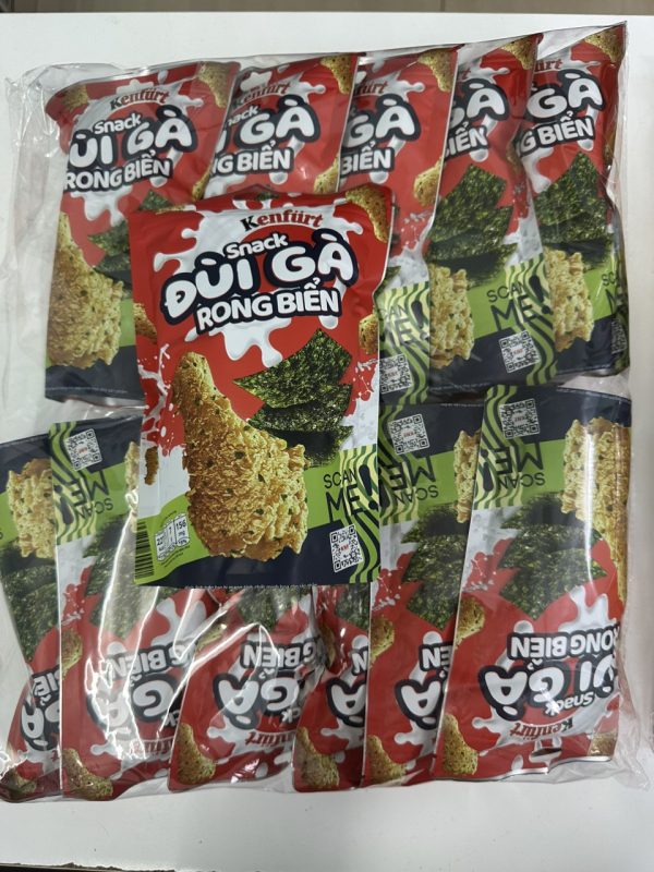 Snack đùi gà vị rong biển 144 gói/thùng (bao 12 gói)