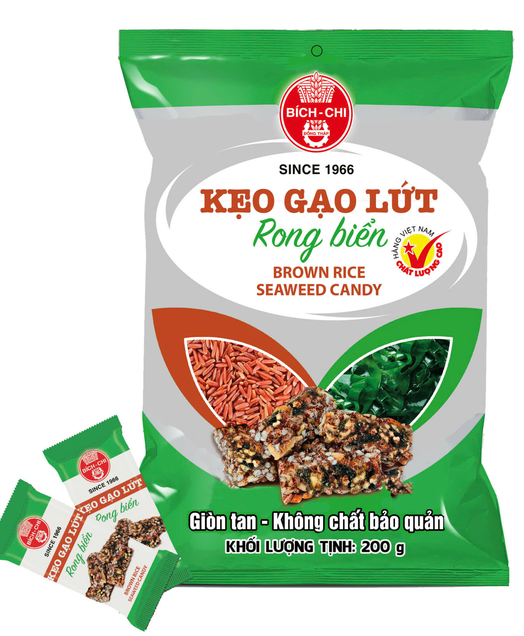 Kẹo gạo lứt rong biển (200gr/gói) (T10)