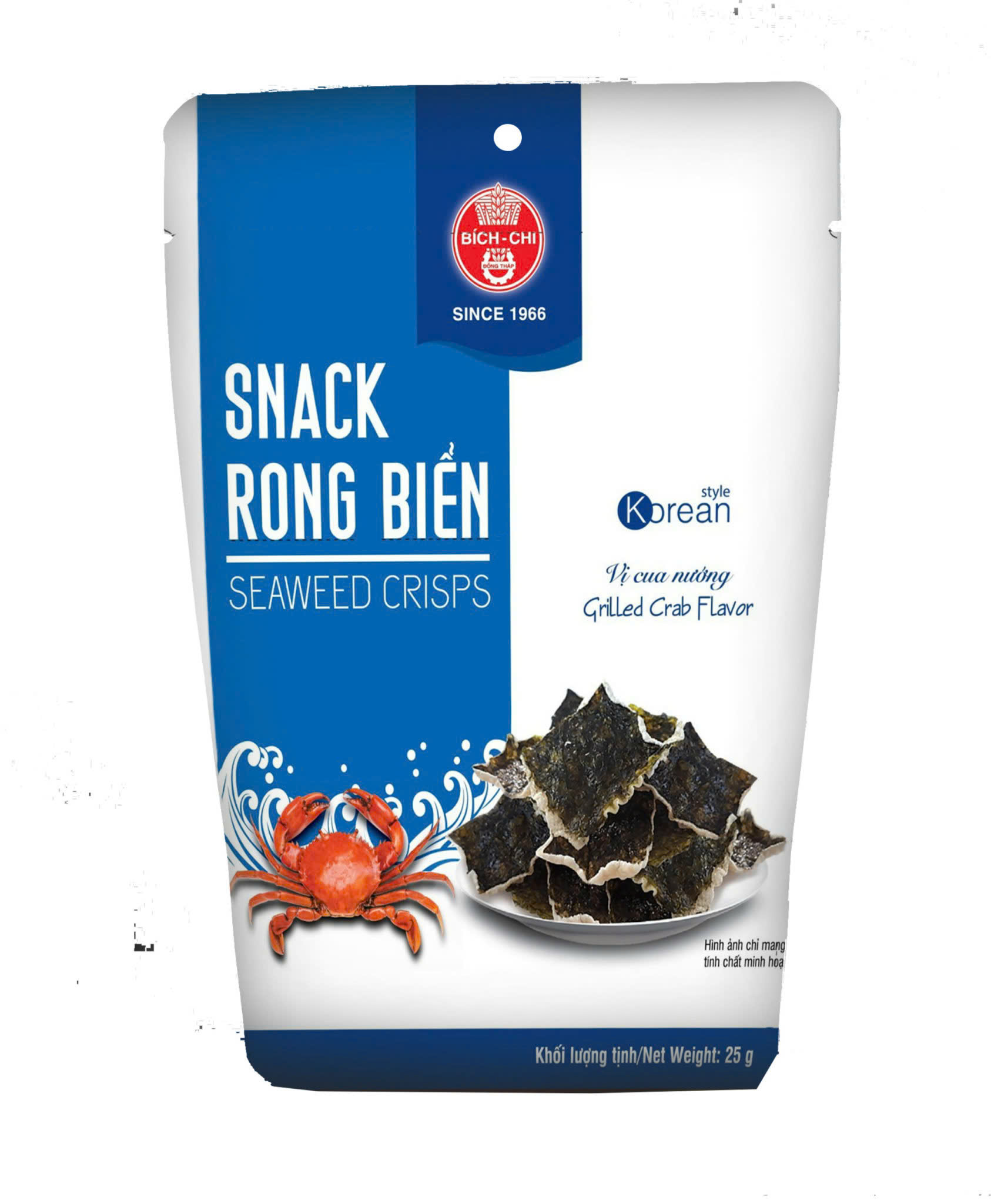 Snack rong biển - vị cua nướng (25gr/gói) (T20)