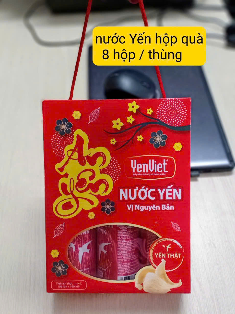 Nước Yến Vị Nguyên Bản 6x190mlx8 (HỘP ĐỨNG)