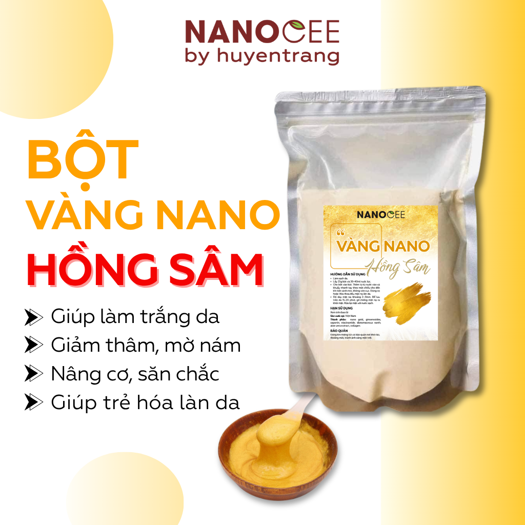 Mặt Nạ Vàng Nano Hồng Sâm Thanh Hóa – Chăm Da Mờ Thâm, Tươi Trẻ