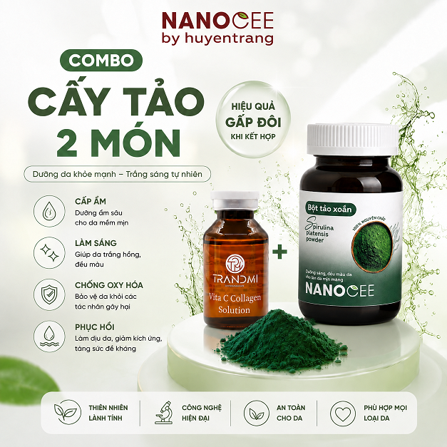 Cấy Tảo Vitamin C – Combo Chăm Sóc Da Cho Spa | Nanocee