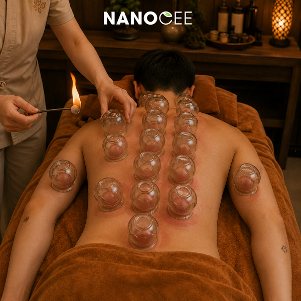 Cốc Giác Hơi Thủy Tinh Dùng Bằng Lửa Cho Spa Dưỡng Sinh