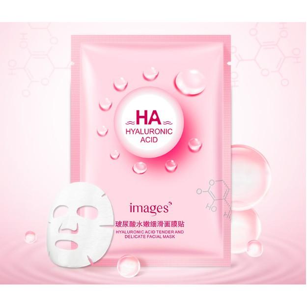 Combo 10 Miếng Mặt Nạ Giấy HA 3 Màu Hồng, Xanh Lá, Xanh Dương