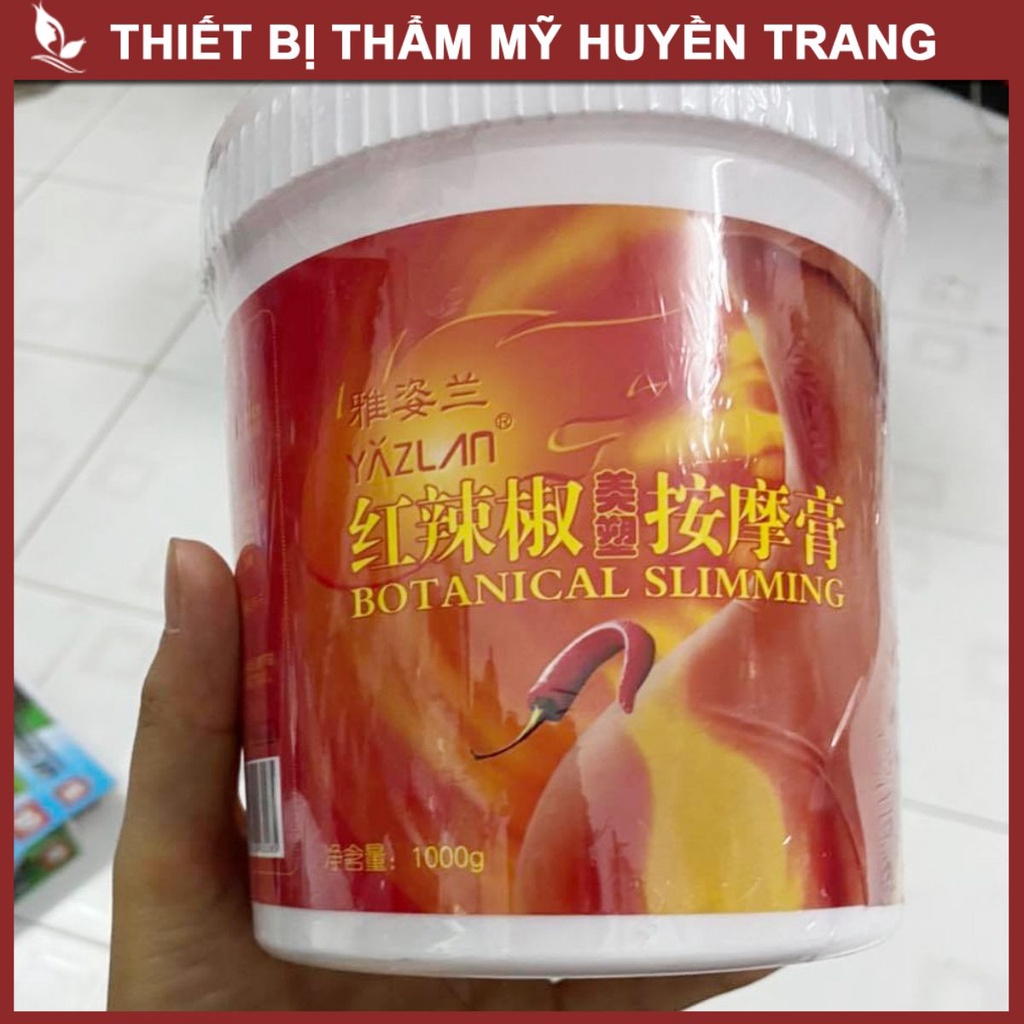 Kem Tan Mỡ Ớt Nóng Hũ 1kg Kem Bôi Thoa Giảm Mỡ Bụng, Đùi, Giảm Cân Toàn Thân - Thẩm Mỹ Huyền Trang NANOCEE