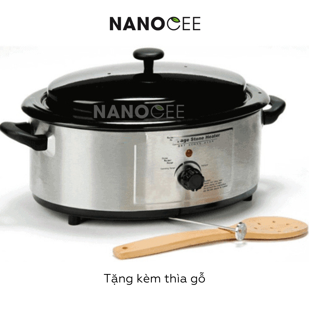 Nồi Hấp Nóng Đá Nóng Massage Spa 750W – Chứa 30–40 Viên Đá