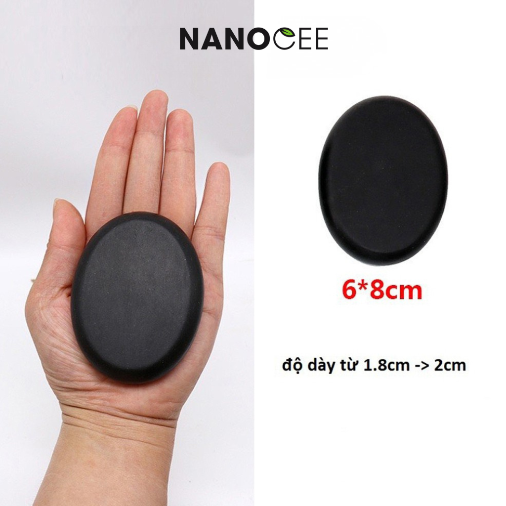 Đá Nóng Massage 6x8cm 8x8cm– Đá Massage Nóng Tự Nhiên Cho Spa Dưỡng Sinh