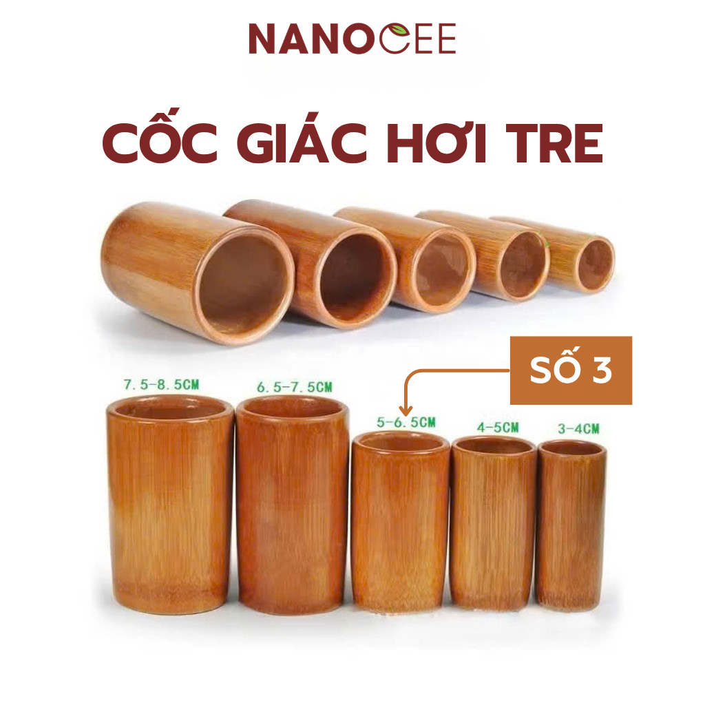 Cốc Giác Hơi Ống Tre – Dụng Cụ Giác Hơi Dưỡng Sinh Cho Spa