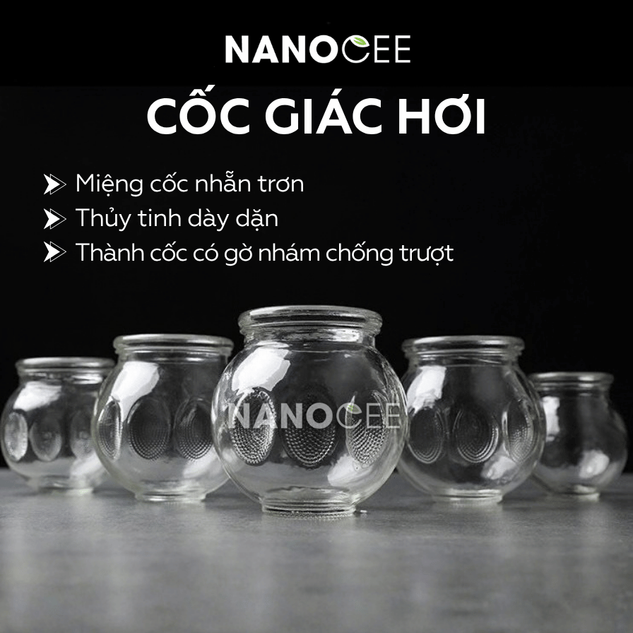 Bộ 24 Cốc Giác Hơi Thủy Tinh Dùng Lửa – Đủ 5 Size Cho Spa Dưỡng Sinh