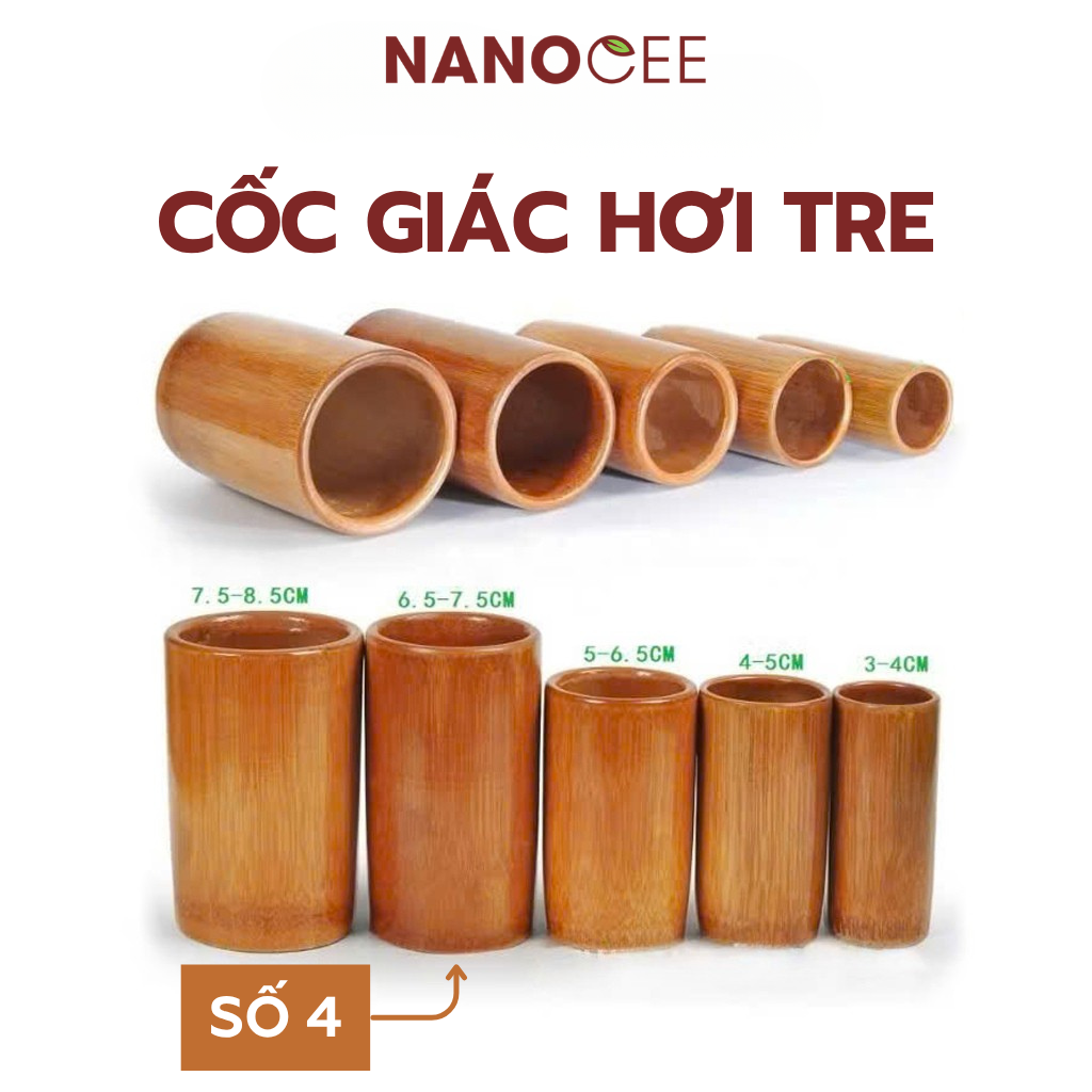 Cốc Giác Hơi Ống Tre – Dụng Cụ Giác Hơi Dưỡng Sinh Cho Spa