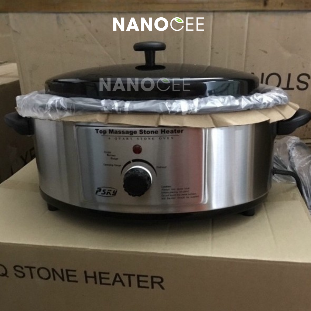 Nồi Hấp Nóng Đá Nóng Massage Spa 750W – Chứa 30–40 Viên Đá