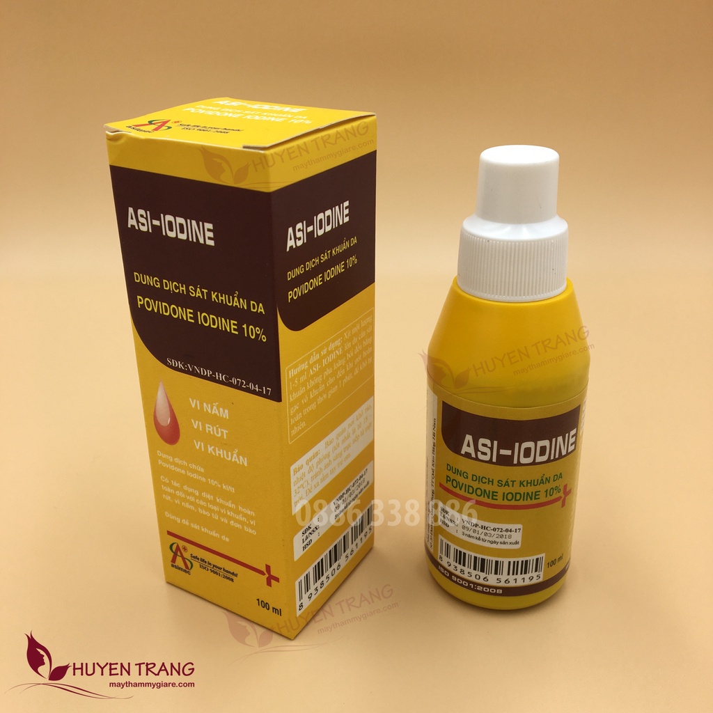 Dung Dịch Sát Khuẩn Da Povidone Chai Cồn Đỏ 100ml