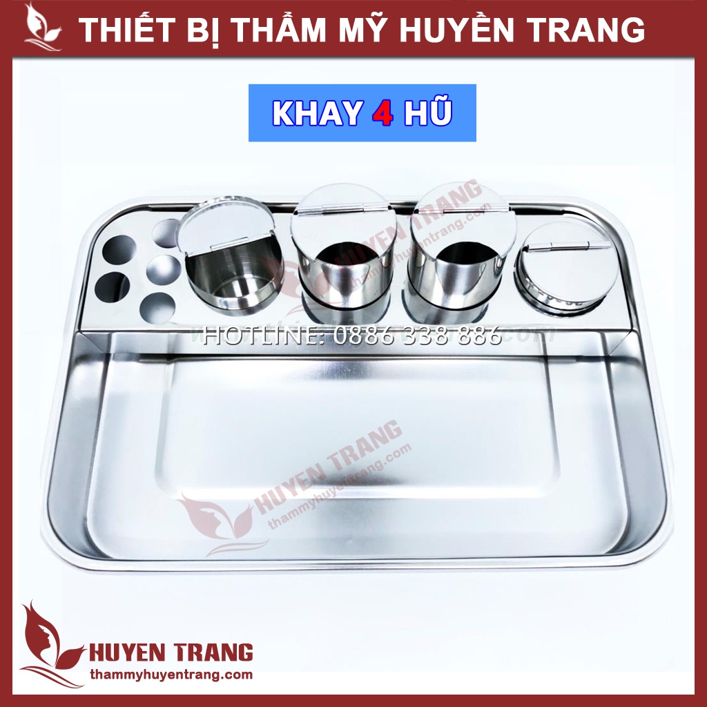 Khay Inox Chữ Nhật Đa Năng Dùng Đựng: Bông, Kéo, Panh Y Tế, Dụng Cụ Spa, Dụng Cụ Y Tế, Ống Nghiệm, Ống Trữ Máu...