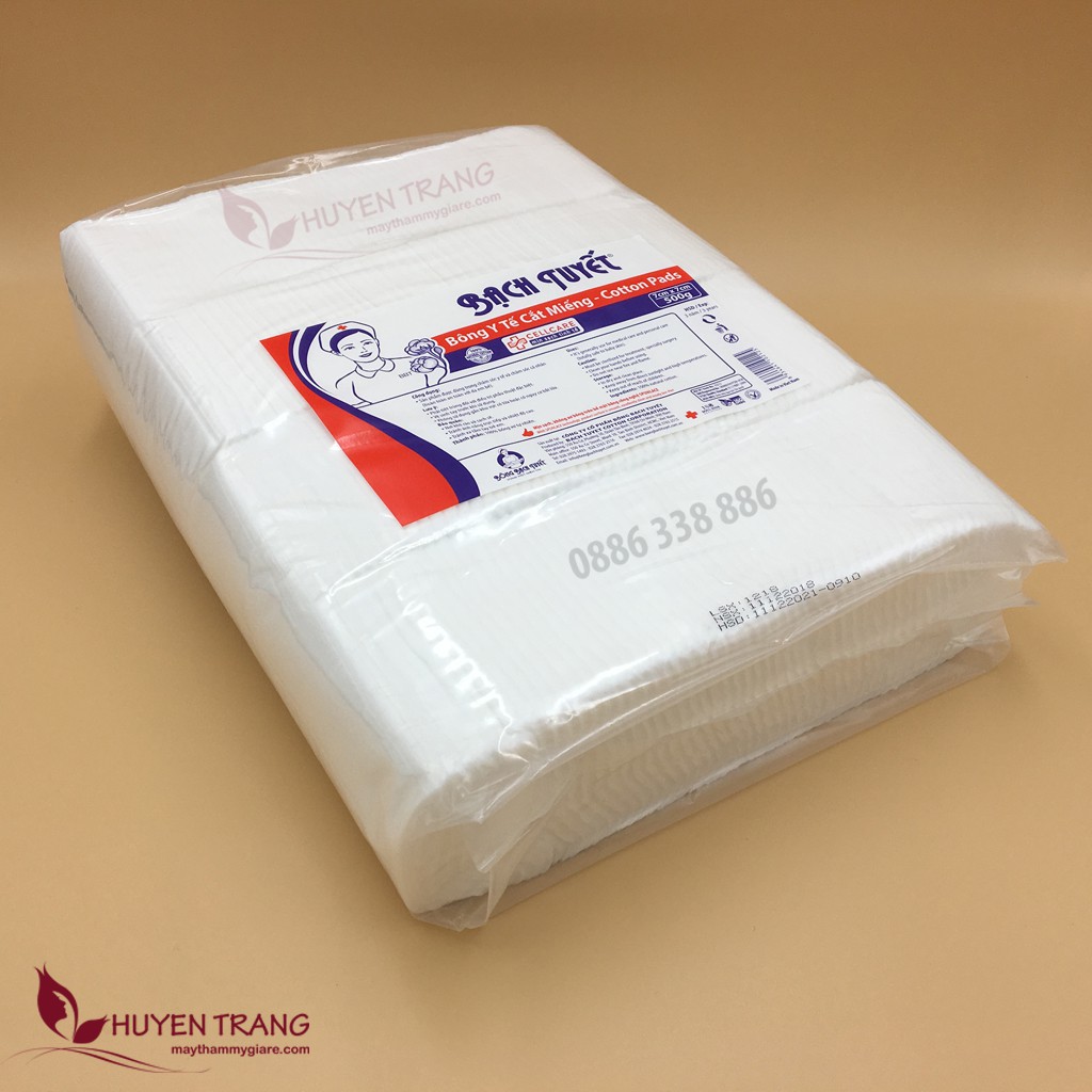 Bông y tế cắt Bạch Tuyết ( 7cm x 7cm) 500 gr