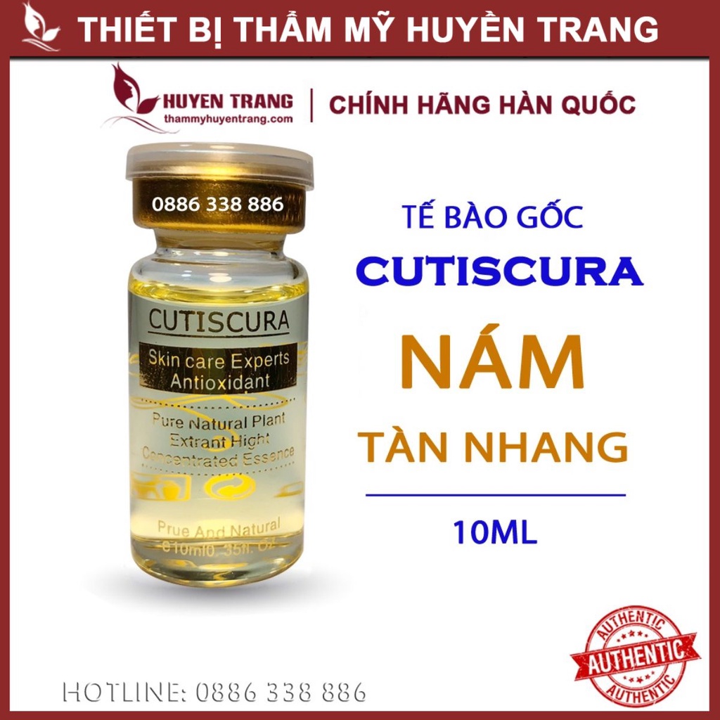 Serum Tế Bào Gốc Hàn Quốc CUTISCURA Nám Tàn Nhang (10ml/lọ) Thẩm Mỹ Huyền Trang NANOCEE