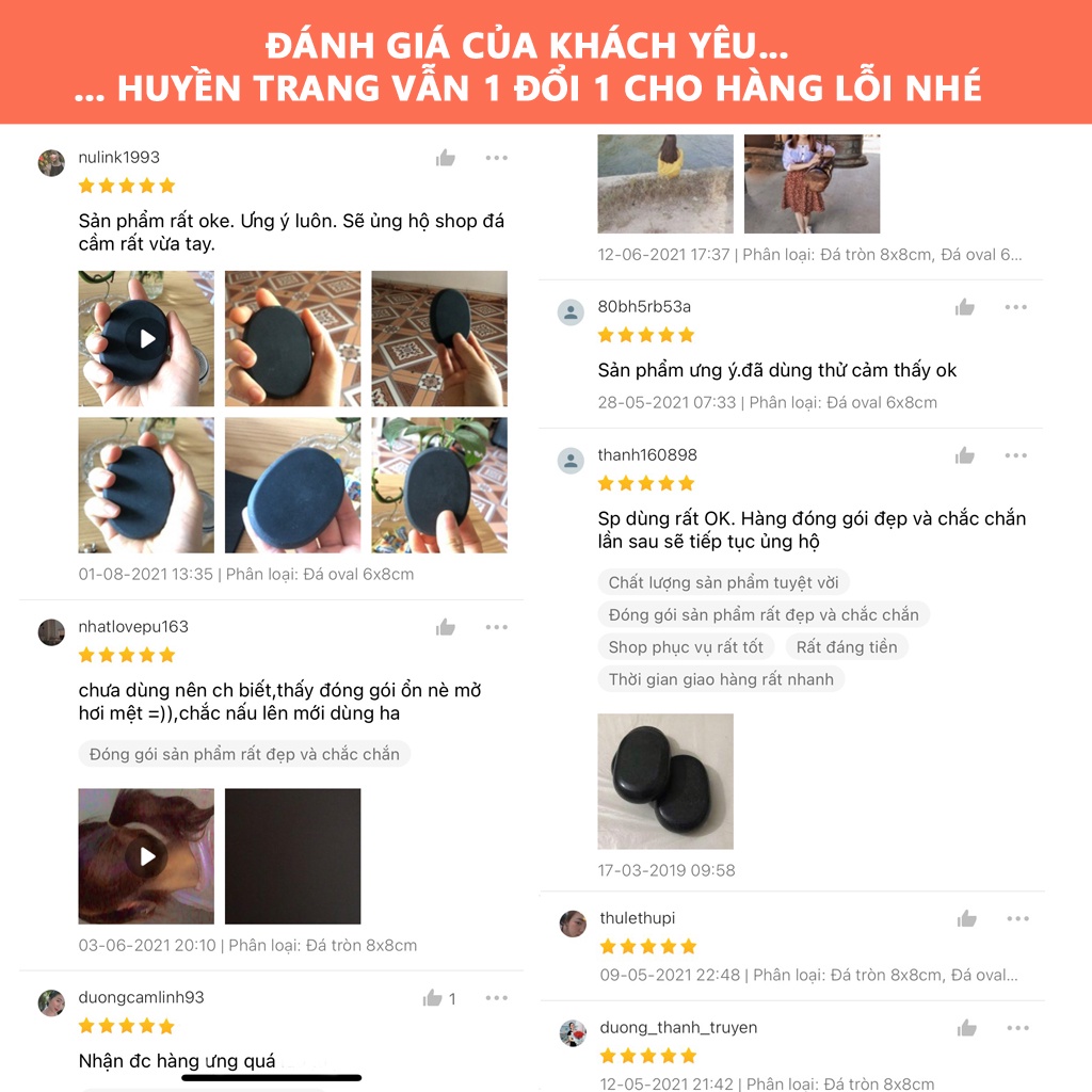 Bộ Đá Massage Cho SPa Bộ 16 Viên - Thẩm Mỹ Huyền Trang NANOCEE