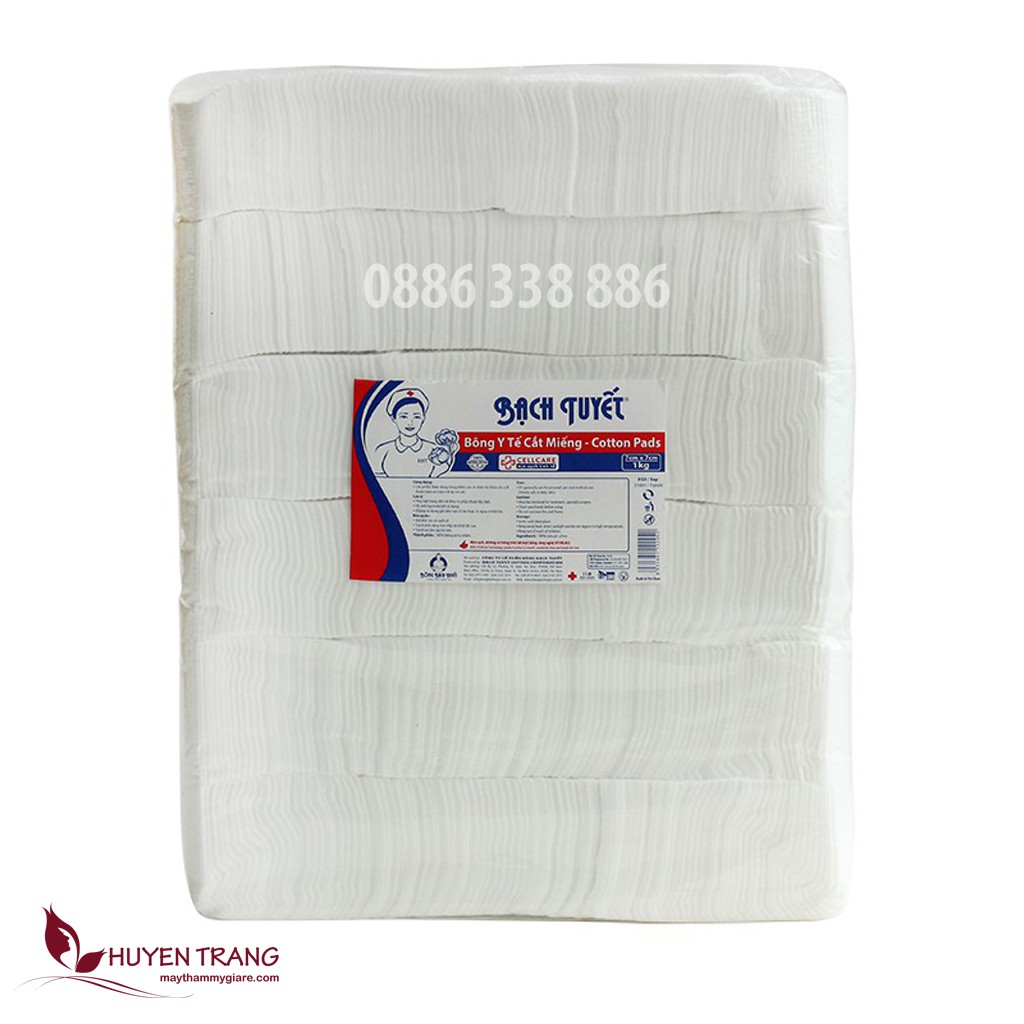 Bông y tế cắt Bạch Tuyết ( 7cm x 7cm) 500 gr