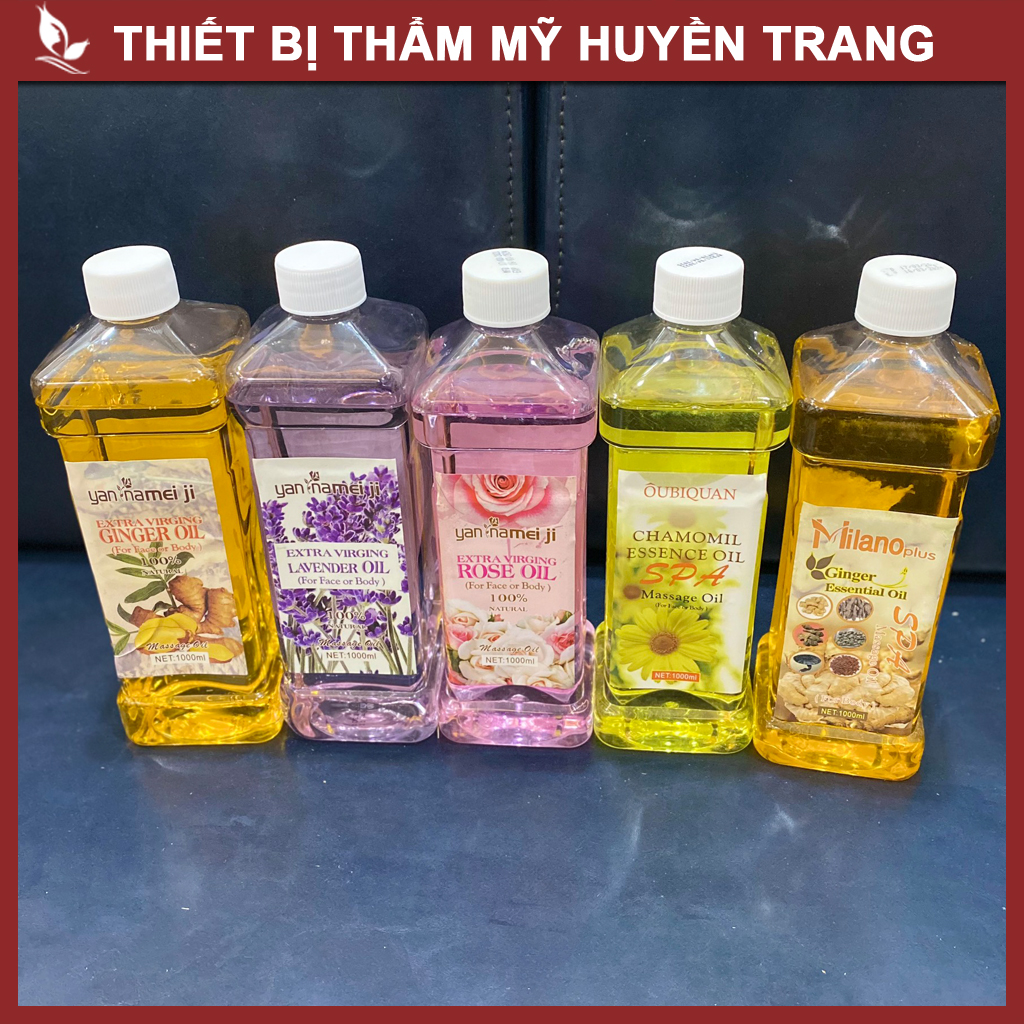 Dầu Massage Body Gừng, Hoa Hồng, Hoa Cúc, Hoa Lavender... Thơm Dịu Nhẹ, Masage Trơn Tay