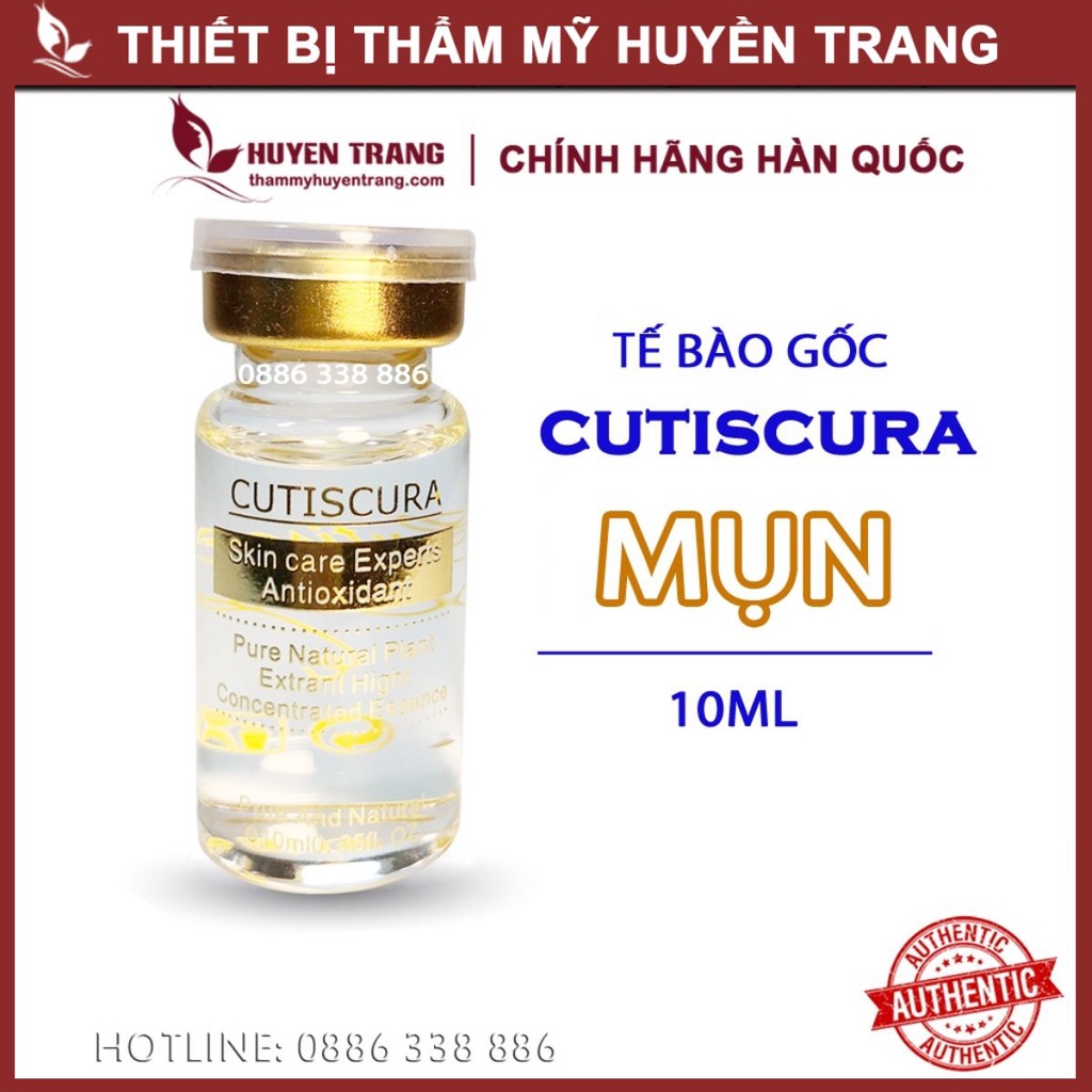 Tế Bào Gốc Hàn Quốc CUTISCURA Mụn Thâm Sau Mụn - Chăm sóc da mụn (10ml/lọ) - Thẩm Mỹ Huyền Trang NANOCEE