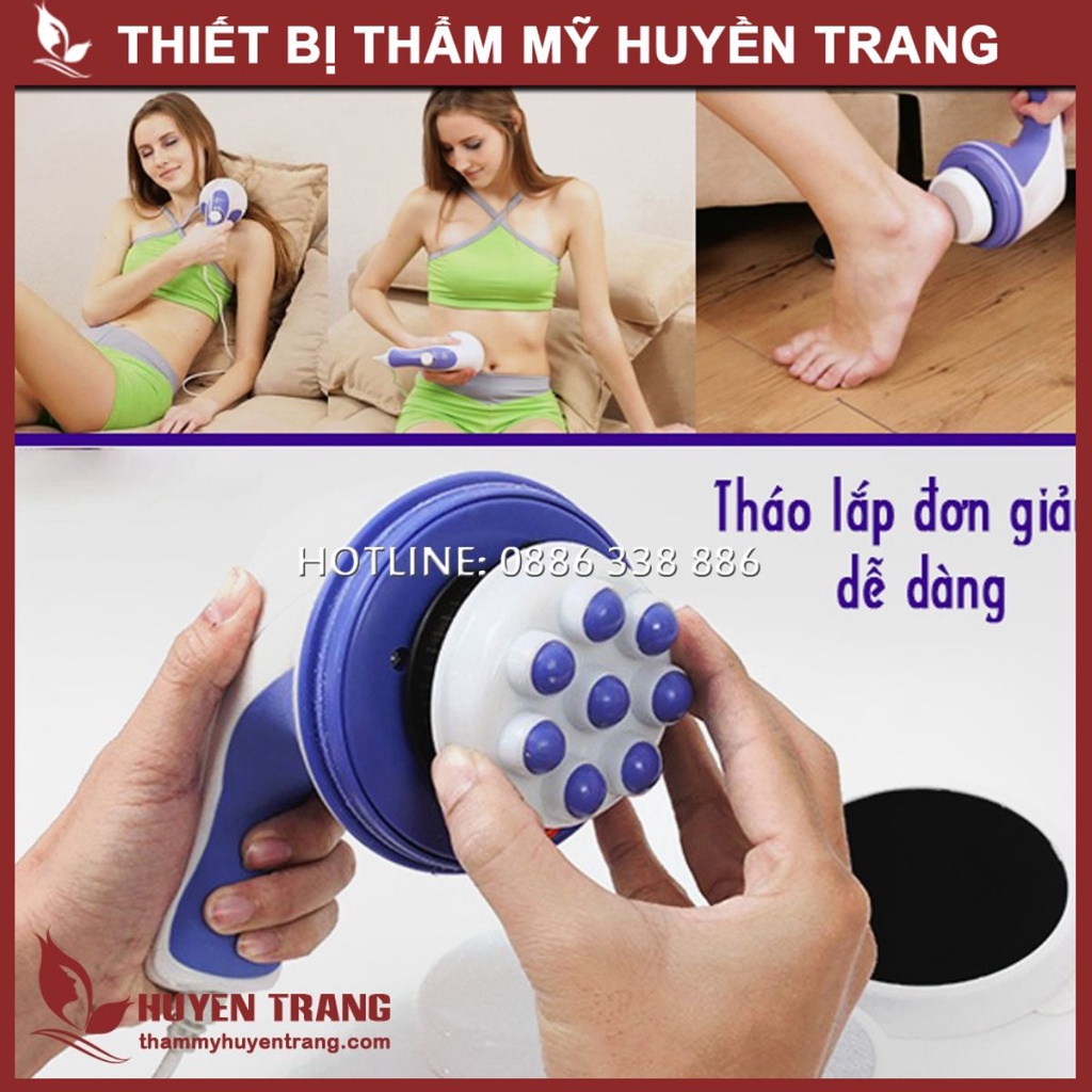 Máy Đánh Tan Mỡ Bụng Mini Cầm Tay RELAX TONE 5 Đầu Matxa Bảo Hành 12 Tháng - Thẩm Mỹ Huyền Trang NANOCEE