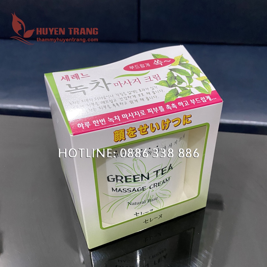 Kem Massage Mặt Trà Xanh GREEN TEA Hàn Quốc 450g Mát Xa Mặt Cho Da Dầu