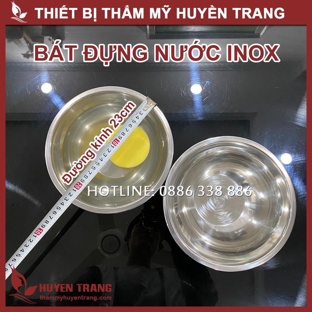 Bát Inox Rửa Mặt Spa 23cm - Dụng Cụ Spa, Y Tế - Thẩm Mỹ Huyền Trang NANOCEE