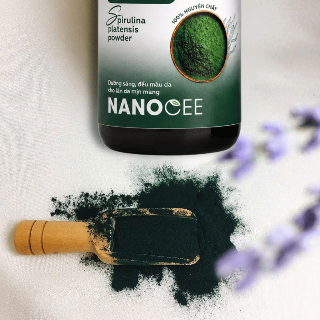 Bột Tảo Xoắn Spirulina Platensis Powder Nanocee 100g | Mặt Nạ Chăm Sóc Da
