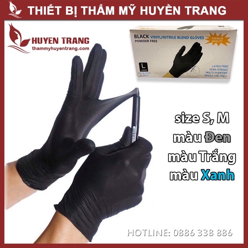 Bao Tay Y Tế Cao Su Màu Đen