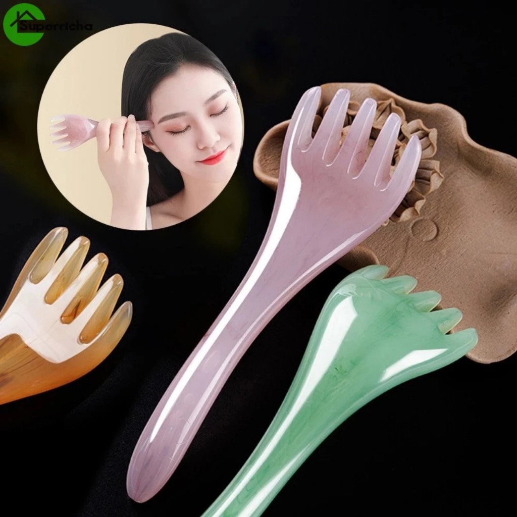 Lược Ấn Huyệt 5 Móng Giúp Cạo Gió, Massage Đầu, Vai Cổ Gáy Dùng Trong Spa Đông Y