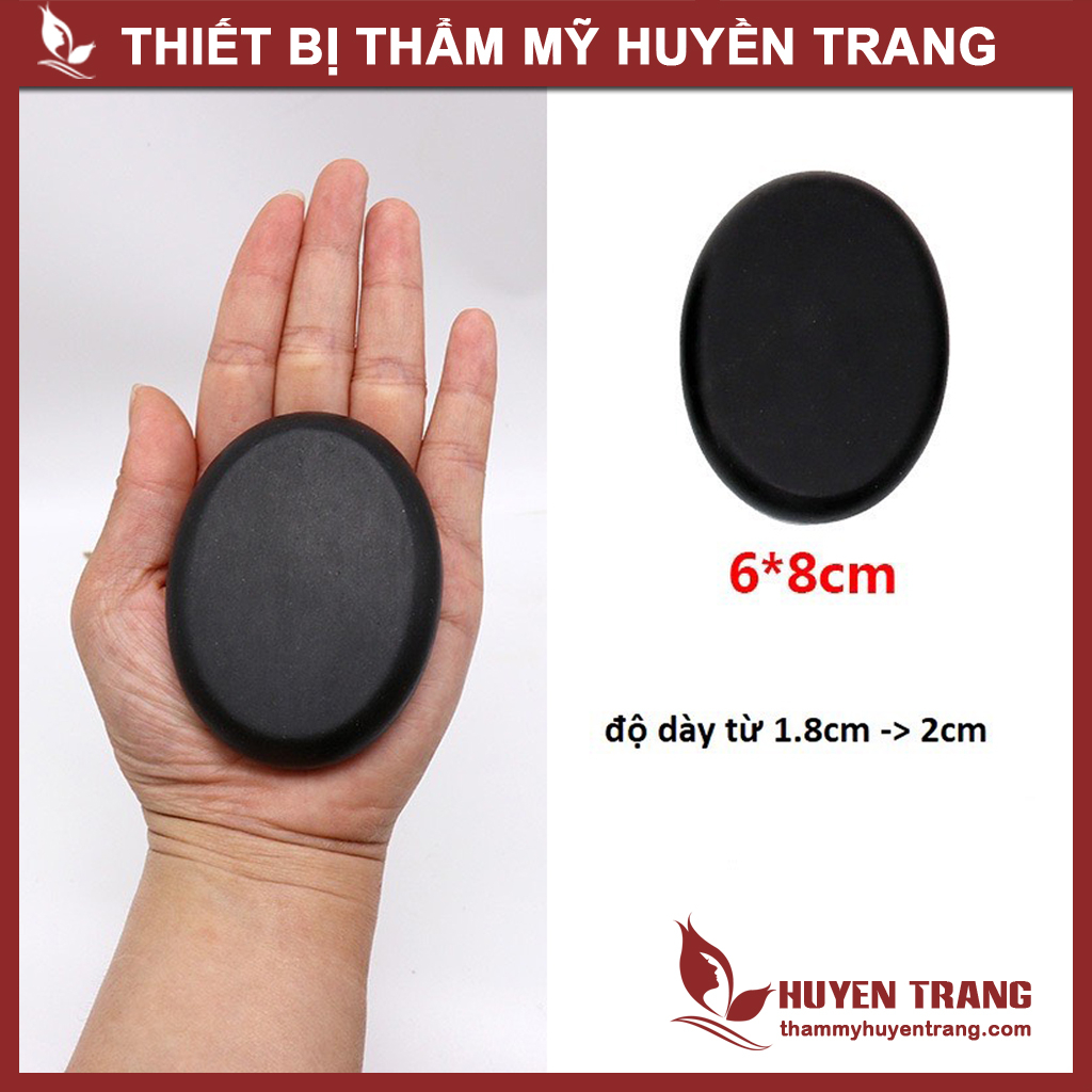 Đá Nóng Massage Body Đả Thông Kinh Lạc Oval 8x6cm Tròn 8x8cm Thẩm Mỹ Huyền Trang NANOCEE