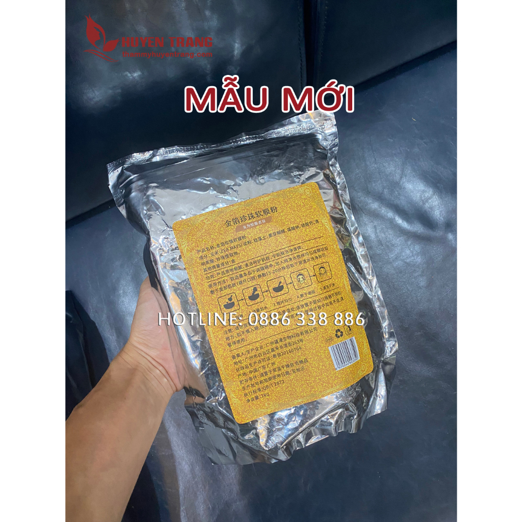 Bột Mặt Nạ Ngọc Trai Lá Vàng GOLDEN MASK - Thẩm Mỹ Huyền Trang NANOCEE