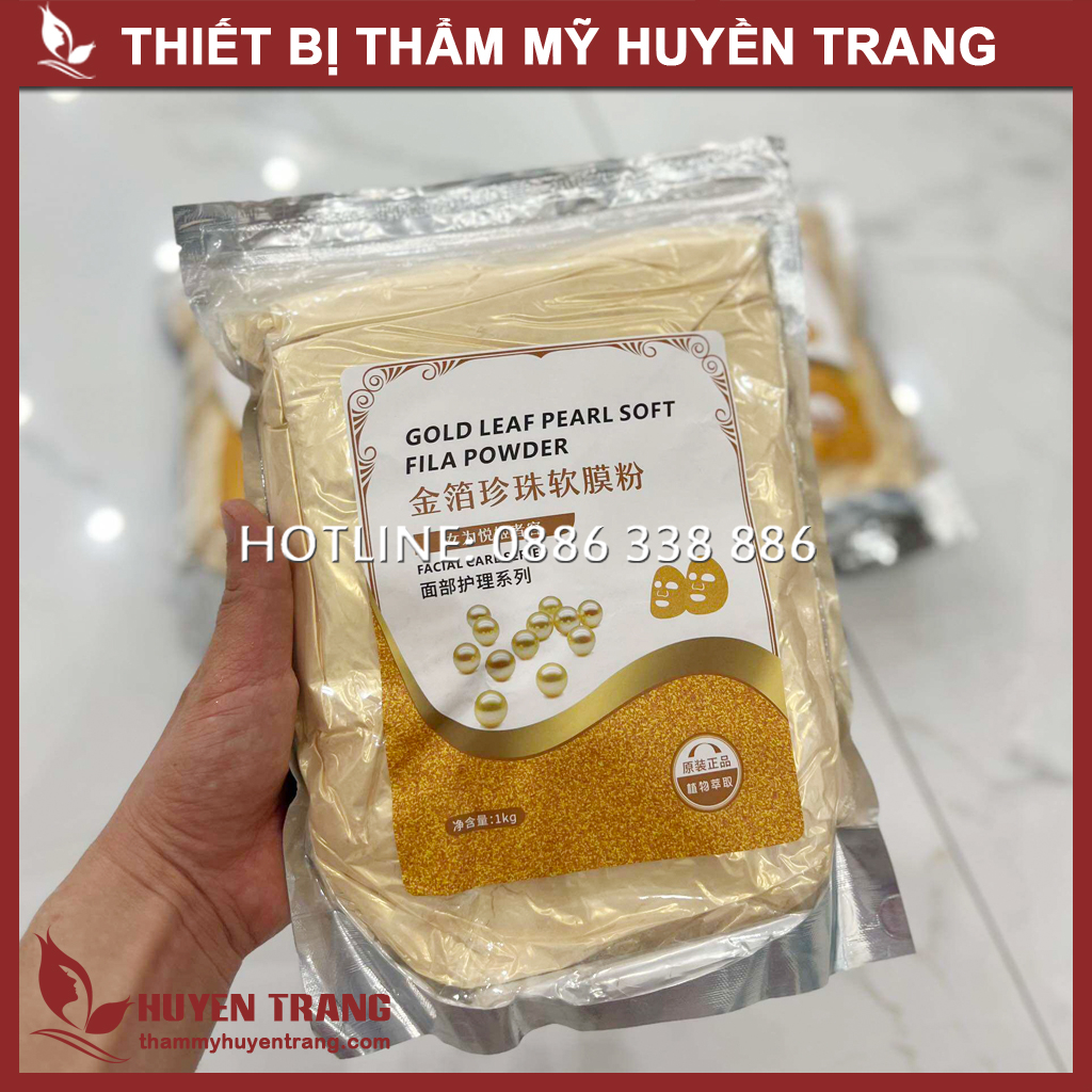 Bột Mặt Nạ Ngọc Trai Lá Vàng GOLDEN MASK - Thẩm Mỹ Huyền Trang NANOCEE