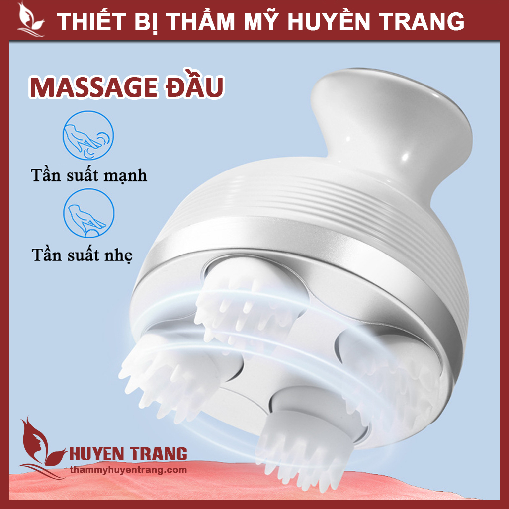 Máy Massage Đầu Mini 4 Đầu Xoay 360 Độ 3 Chế Độ Chống Nước Có Đảo Chiều Giảm Căng Thẳng Mệt Mỏi Đau Đầu Giúp Ngủ Ngon