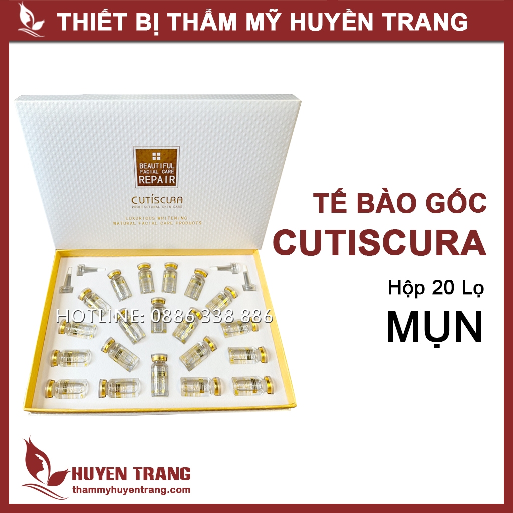 Tế Bào Gốc Hàn Quốc CUTISCURA Mụn Thâm Sau Mụn - Chăm sóc da mụn (10ml/lọ) - Thẩm Mỹ Huyền Trang NANOCEE