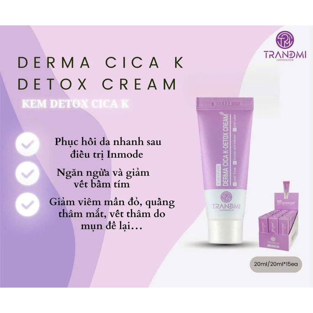 Kem dưỡng da Trandmi Derma Cica K - Detox Cream 20ml