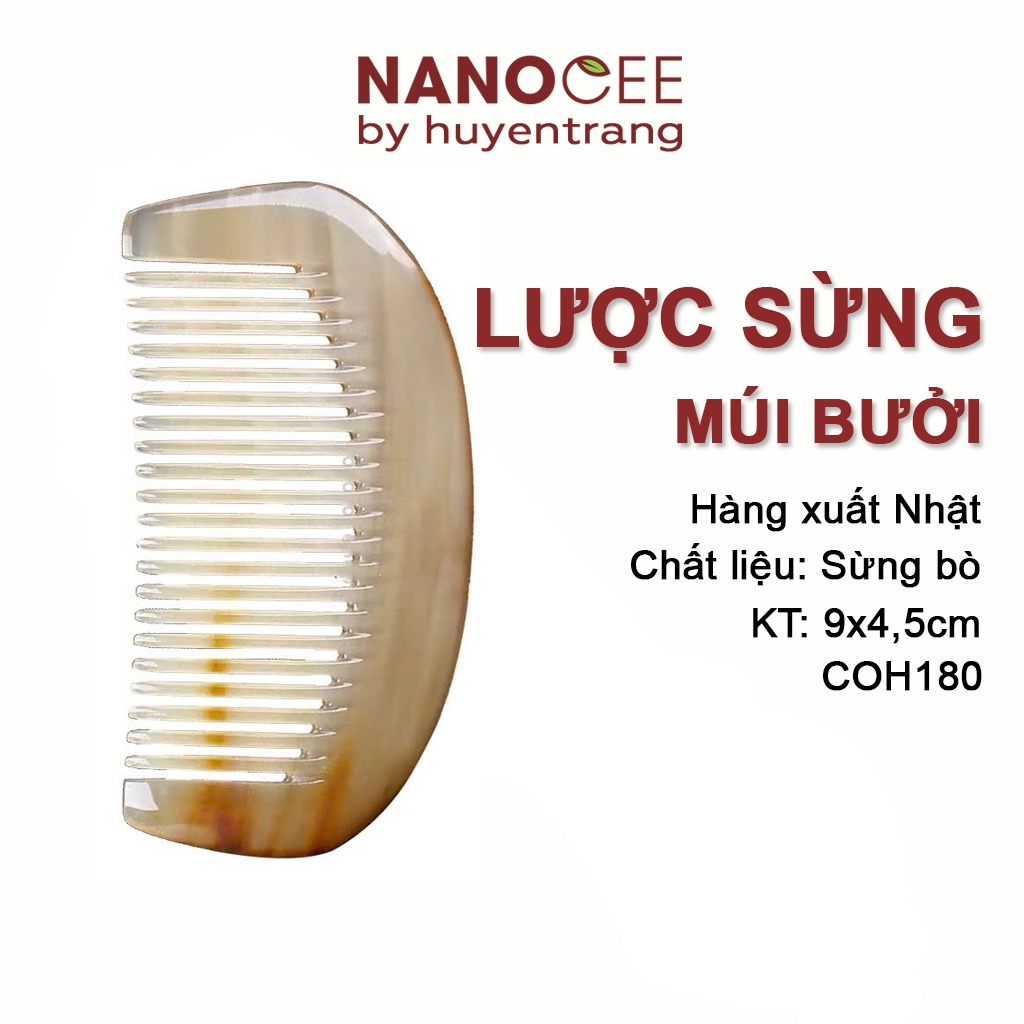 Lược sừng COH180 - hình múi bưởi XS-9cm