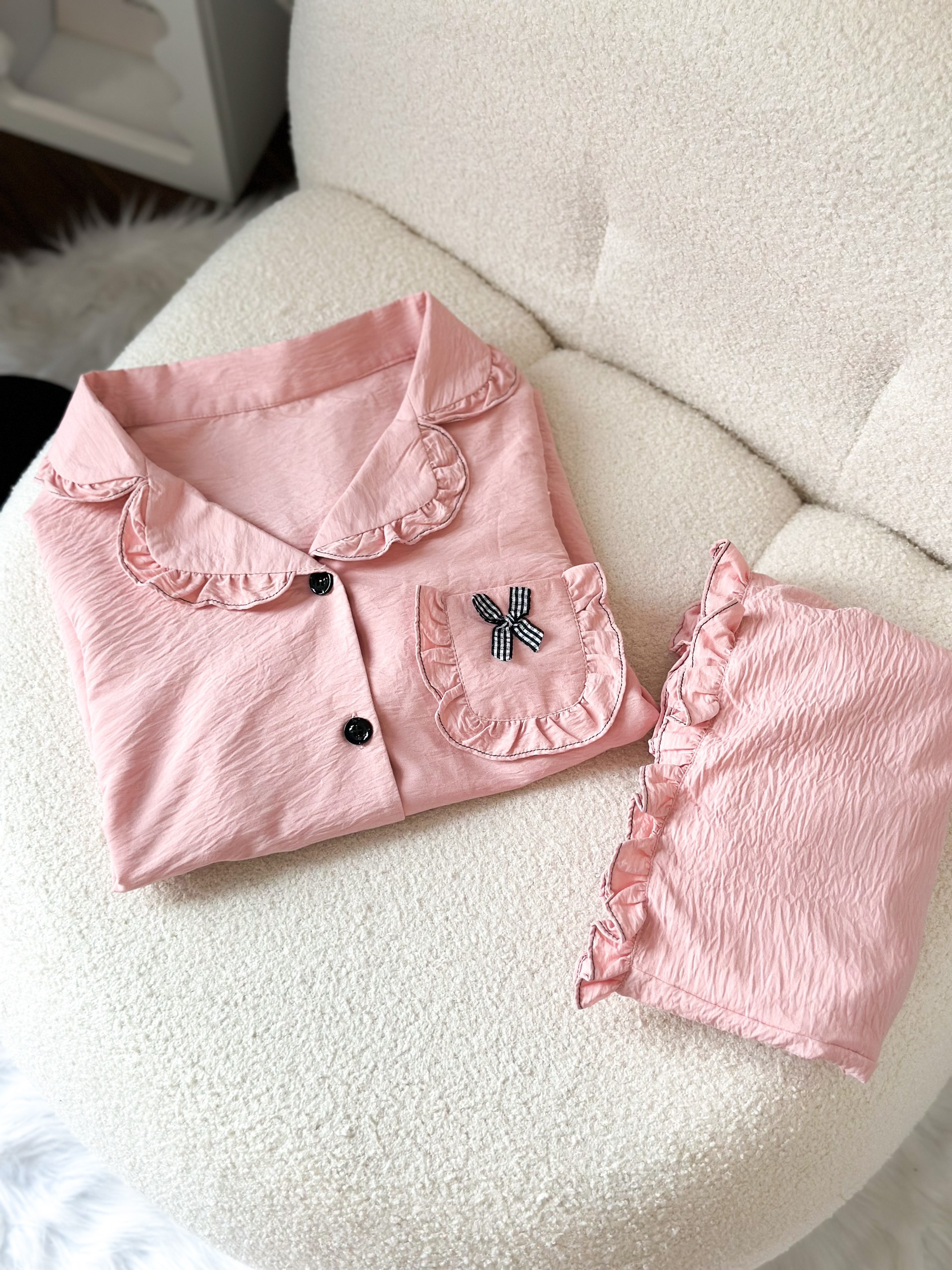 Bộ Pijama hồng chất liệu thô đũi Nhật vải nhập khẩu siêu xinh yêu cho các nàng , từ 40-65kg , hàng thiết kế thương hiệu ANT_P03