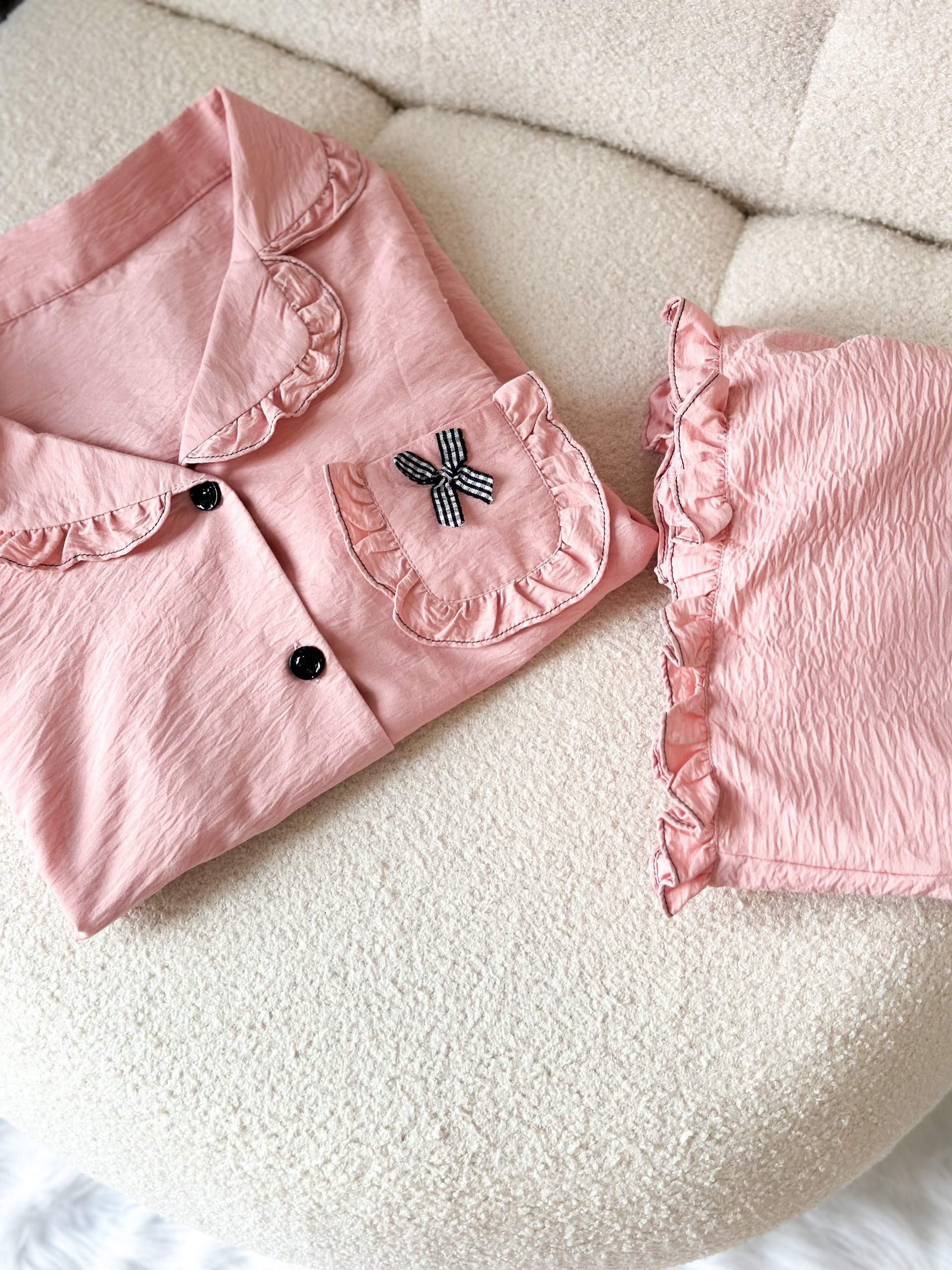 Bộ Pijama hồng chất liệu thô đũi Nhật vải nhập khẩu siêu xinh yêu cho các nàng , từ 40-65kg , hàng thiết kế thương hiệu ANT_P03