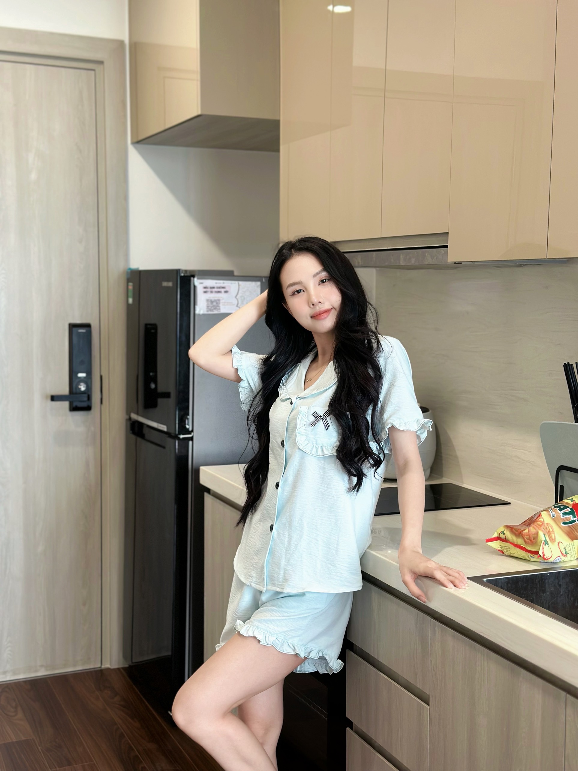 Bộ Pijama chất liệu thô đũi Nhật vải nhập khẩu siêu xinh yêu cho các nàng , từ 40-65kg , hàng thiết kế thương hiệu ANT_P04