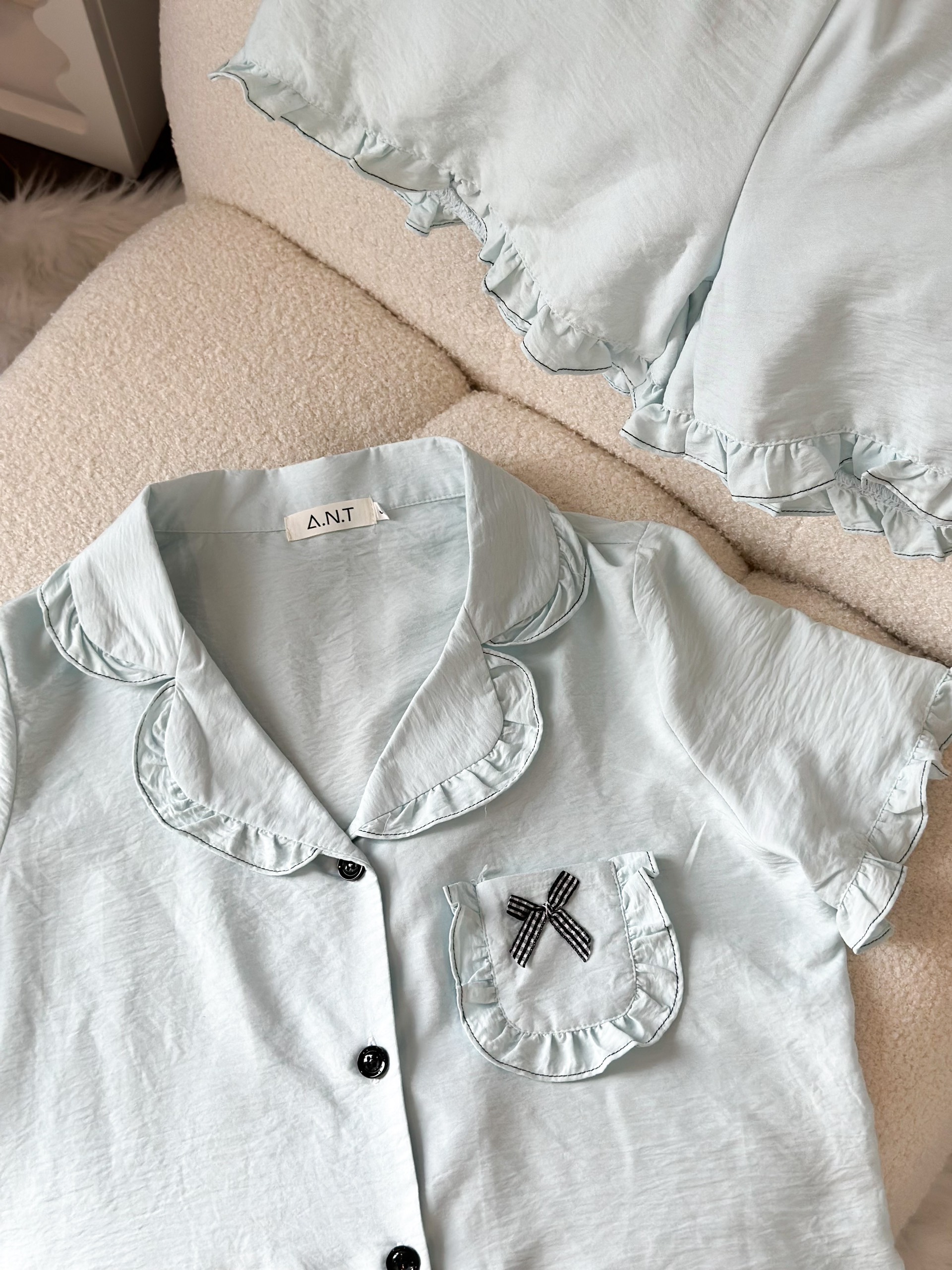 Bộ Pijama chất liệu thô đũi Nhật vải nhập khẩu siêu xinh yêu cho các nàng , từ 40-65kg , hàng thiết kế thương hiệu ANT_P04