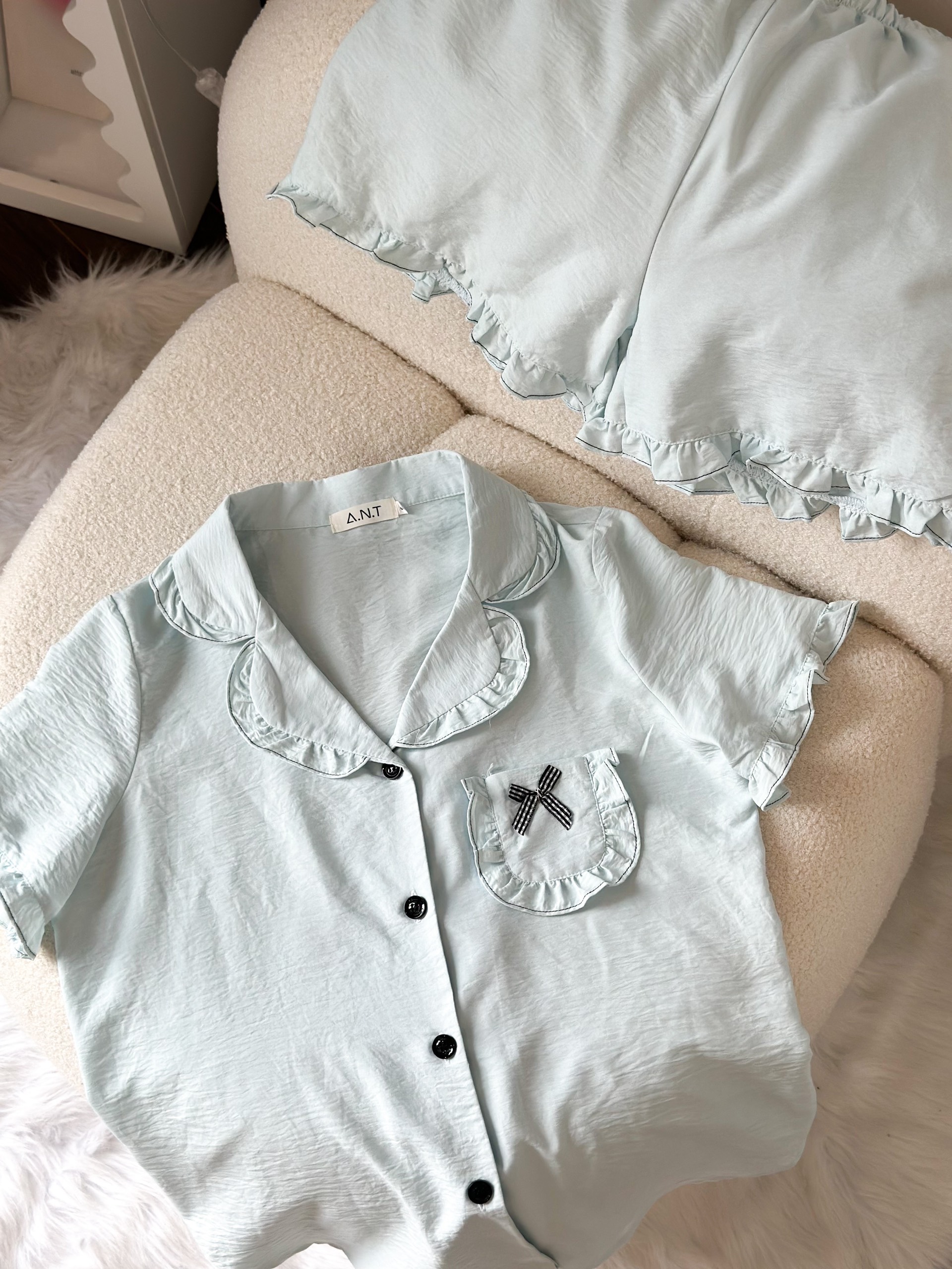 Bộ Pijama chất liệu thô đũi Nhật vải nhập khẩu siêu xinh yêu cho các nàng , từ 40-65kg , hàng thiết kế thương hiệu ANT_P04
