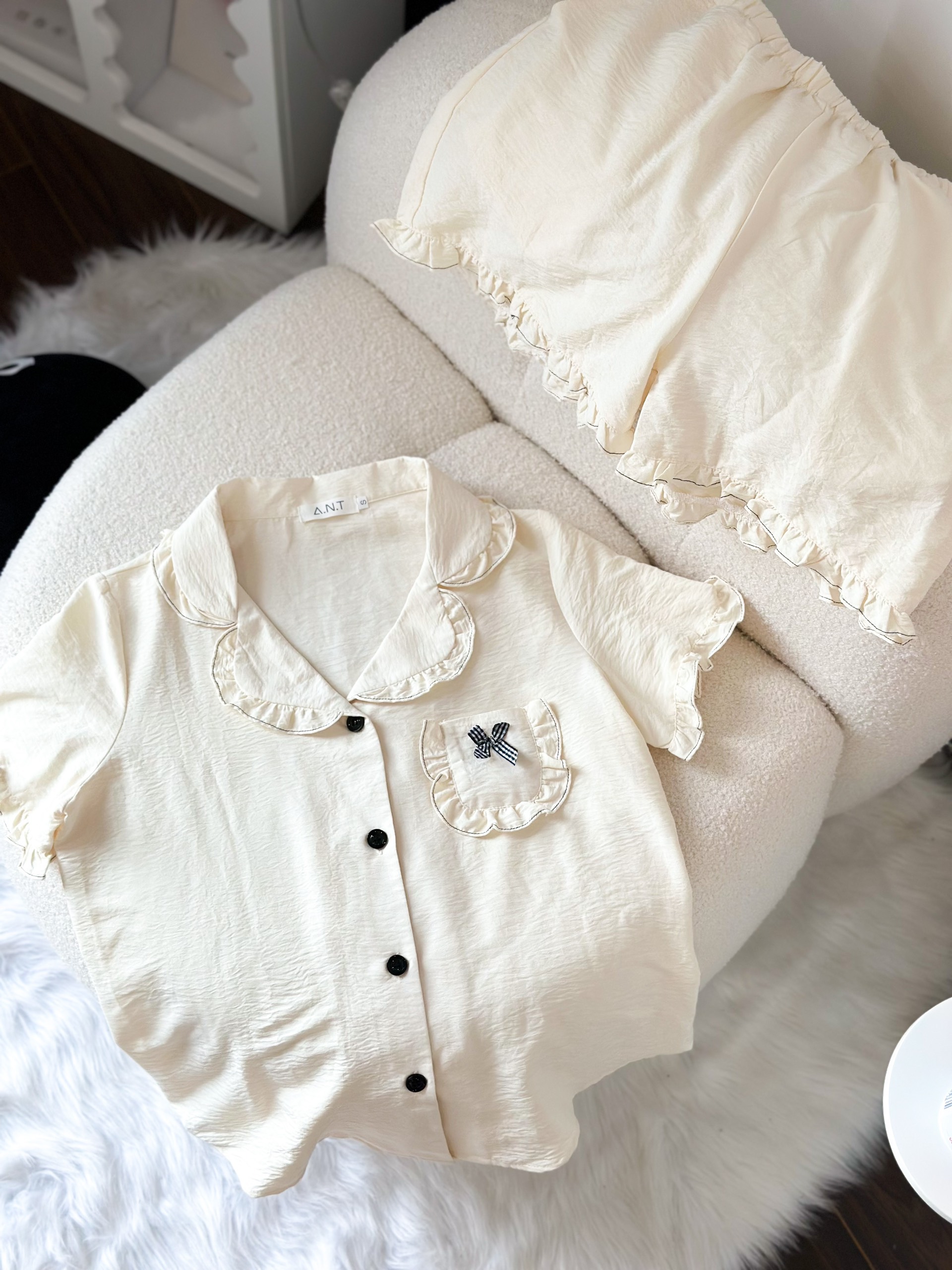 Bộ Pijama chất liệu thô đũi Nhật vải nhập khẩu siêu xinh yêu cho các nàng , từ 40-65kg , hàng thiết kế thương hiệu ANT_P05