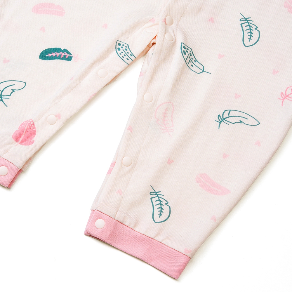Bodysuit tính năng dài, vải modal BST Thiên Nga Animo (0-12M,Hồng)