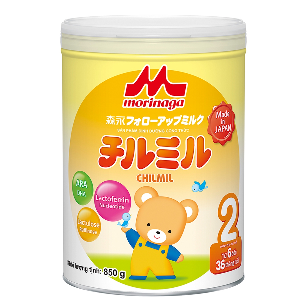Sữa Morinaga số 2 850g (Chilmil, 6-36 tháng)