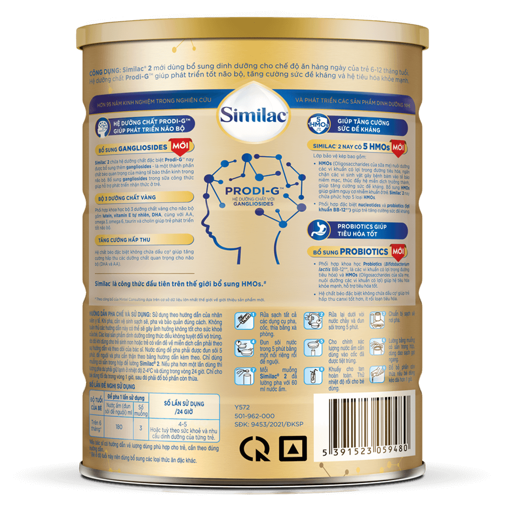 Sữa Similac 5G số 2 900g (6-12 tháng)