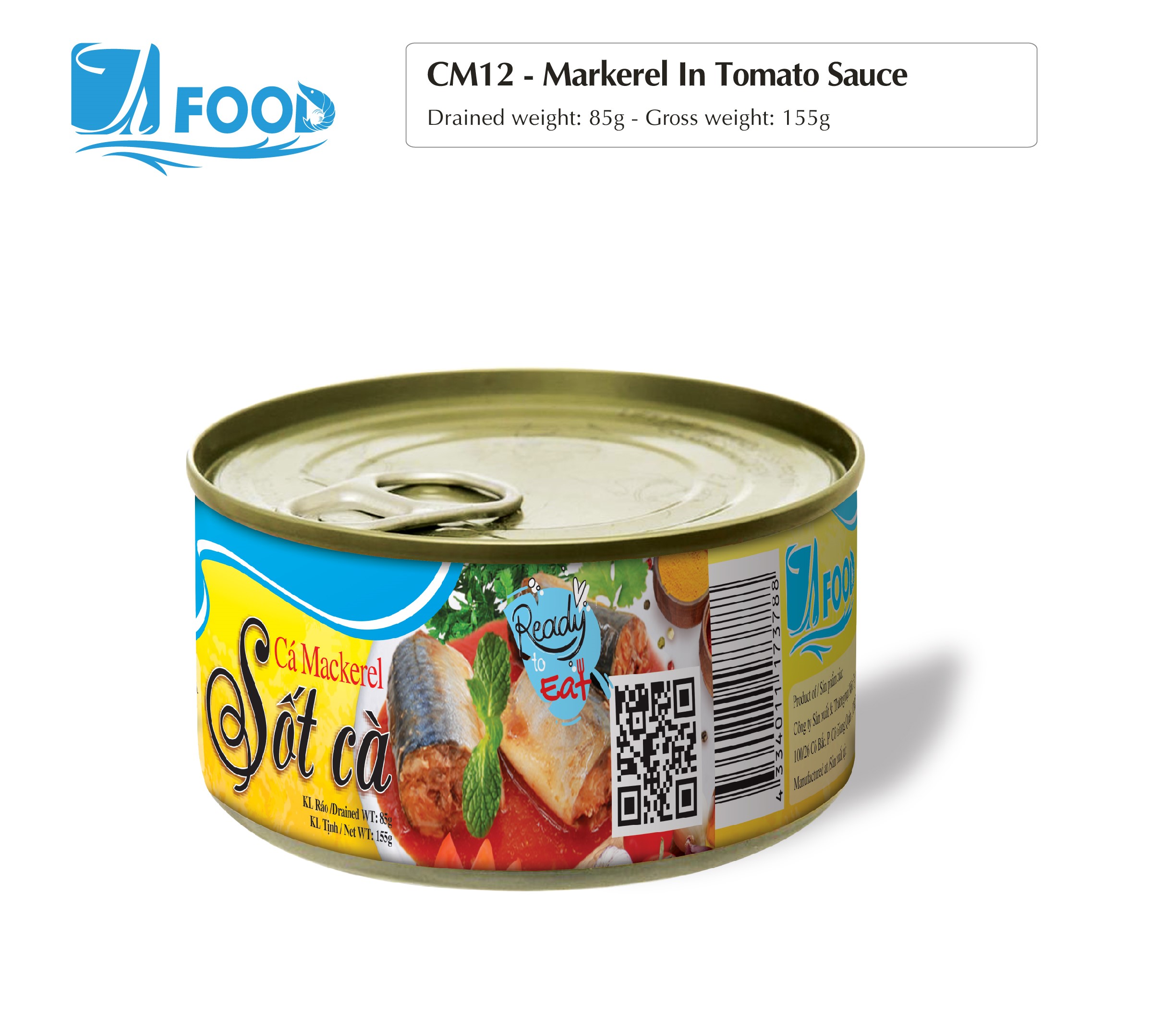 Cá Markerel sốt cà, 185g